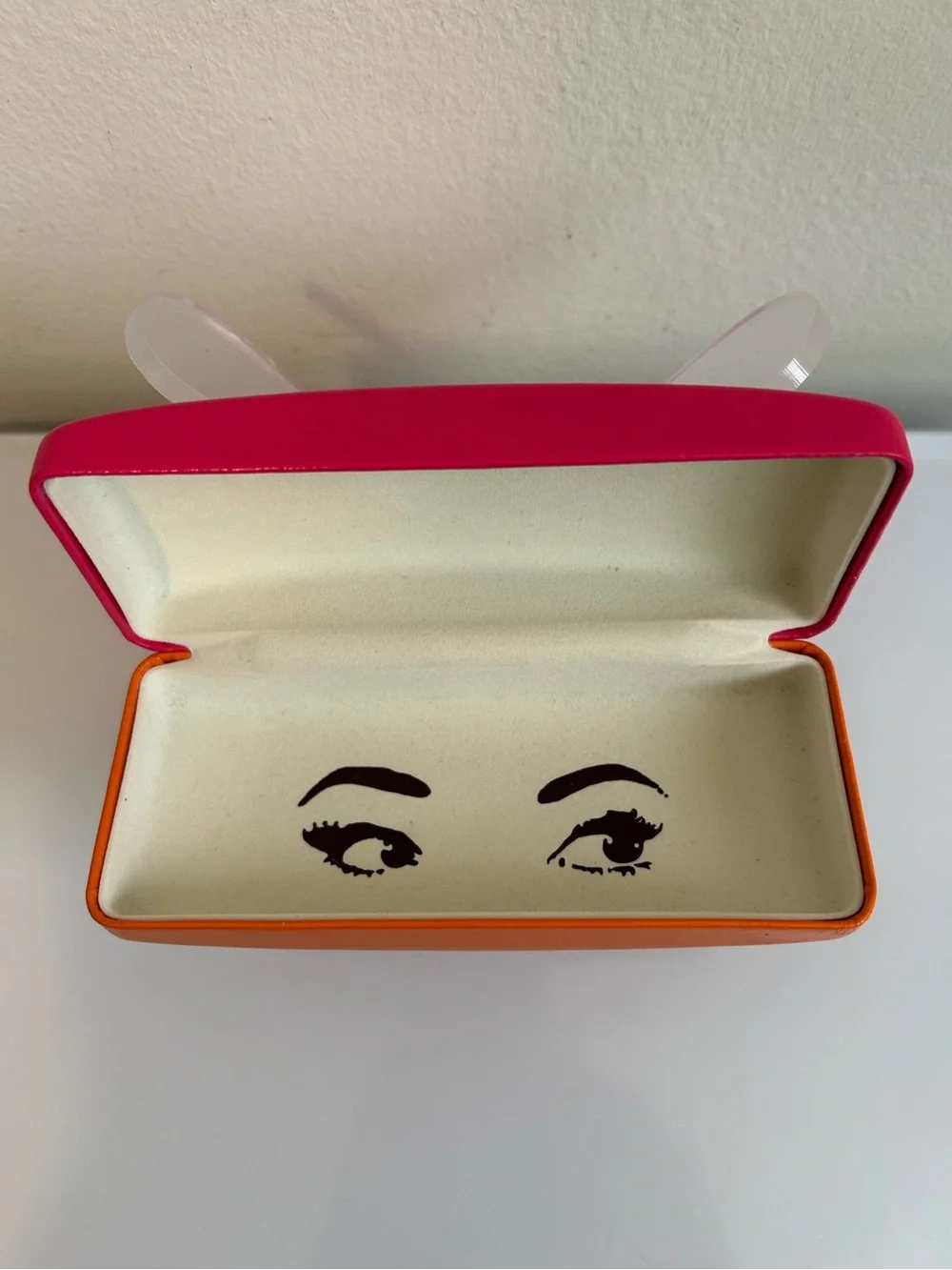 kate spade Pink and Orange Hard Eyeglass Case
